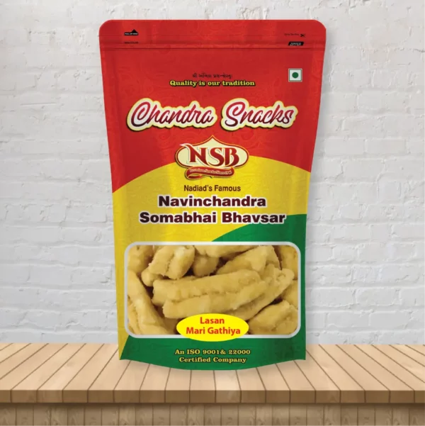Lasan-Mari-Gathiya from chandra snacks.