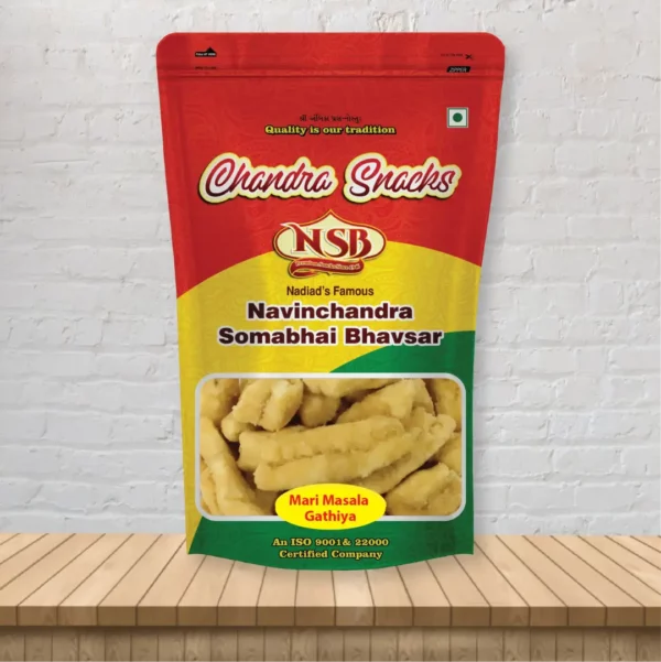 Mari-Masala-Gathiya from chandra snacks.