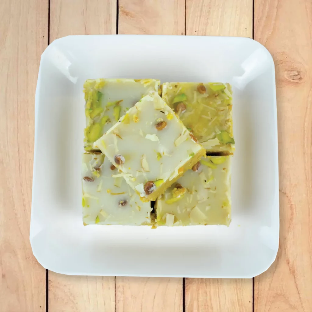 Mango Barfi From Chandra Snacks.