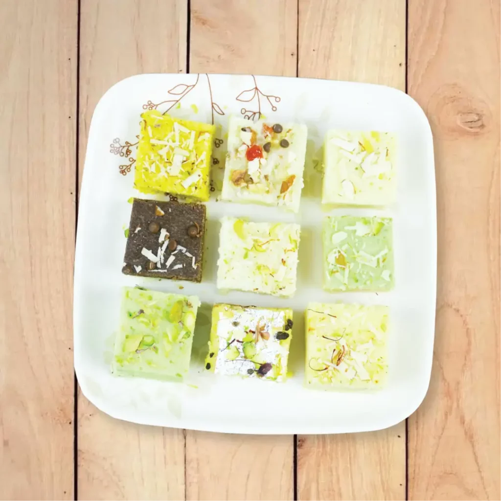 Mix Barfi From Chandra Snacks.